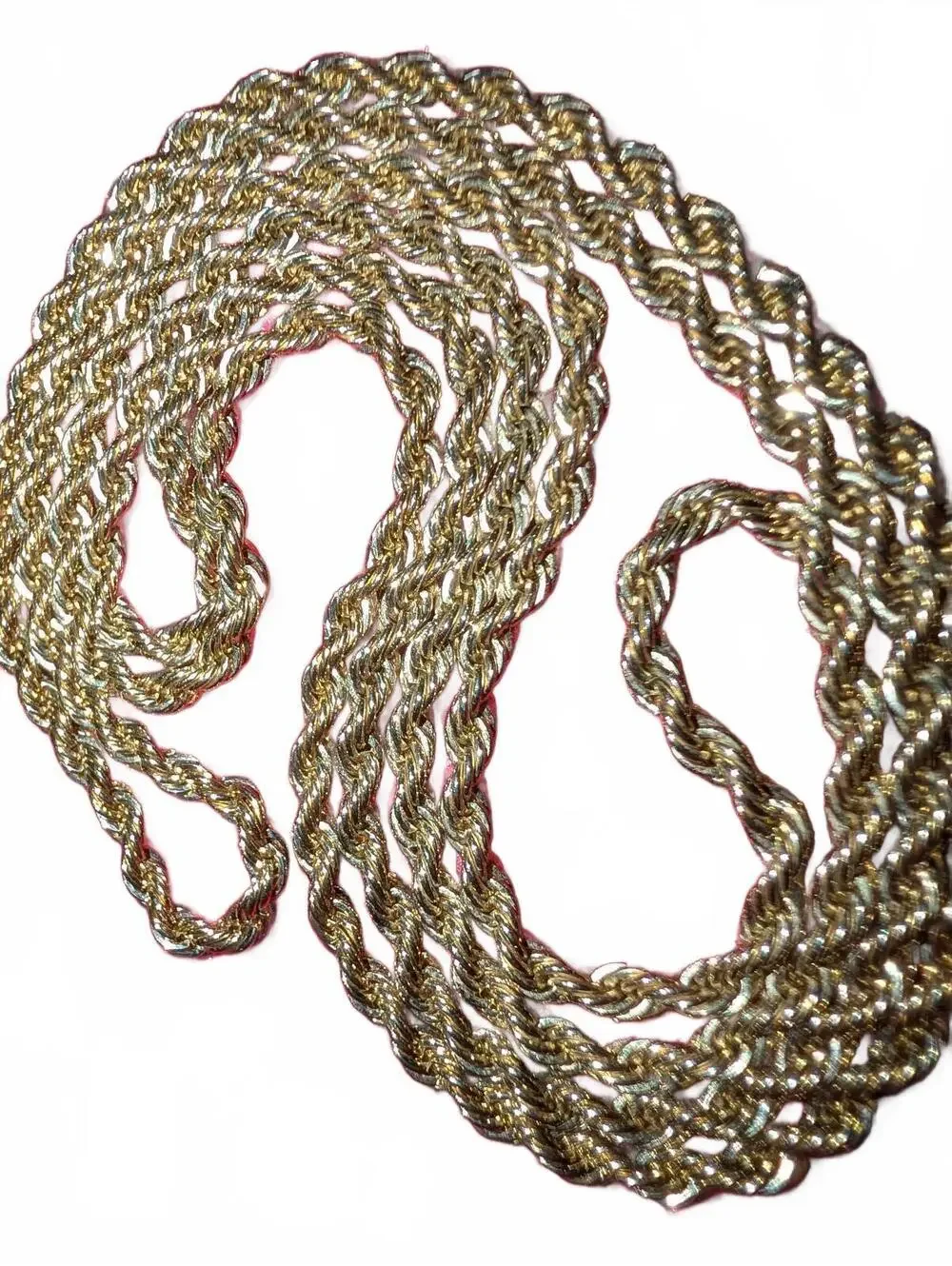 Gold Tone Rope Chain Necklace